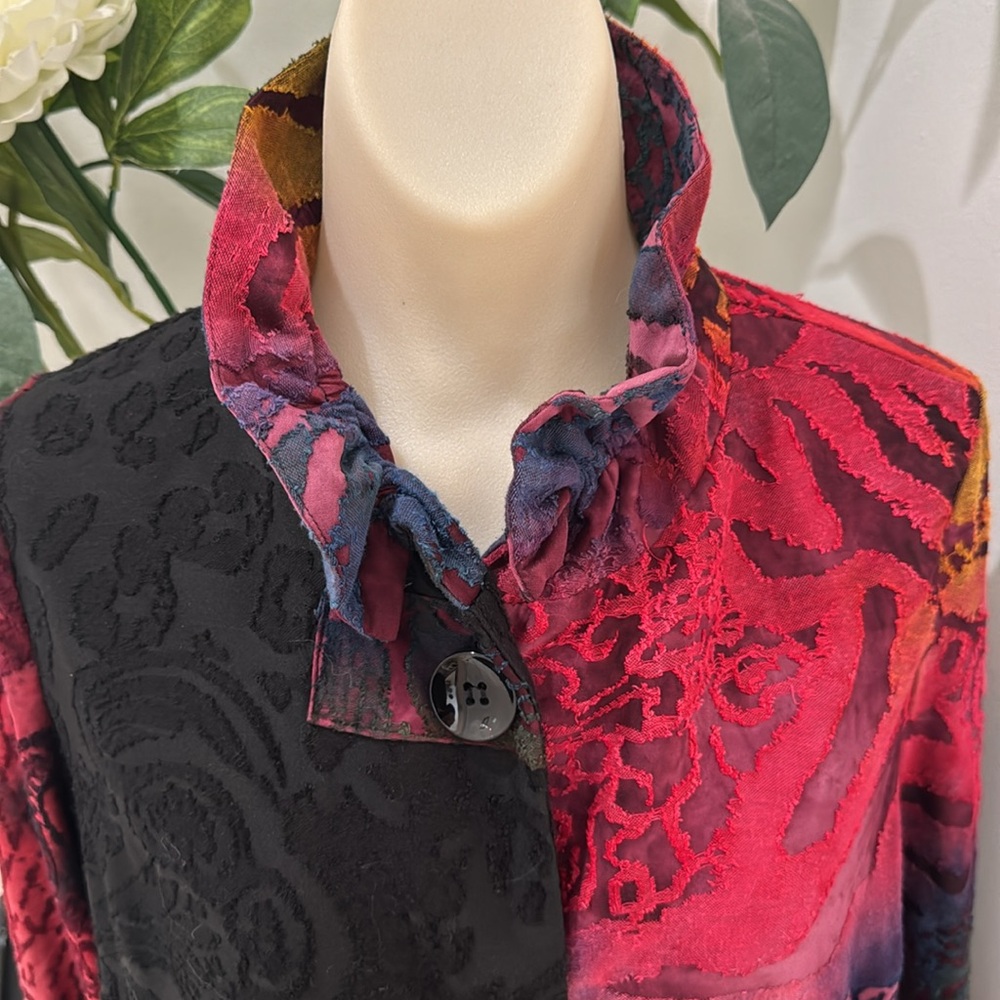 Caleoos Vibrant Multicolor Button-Up Jacket - image 4